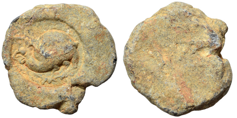 Greek-Roman seal (lead, 9.25 g, 18 mm). Sold as seen.