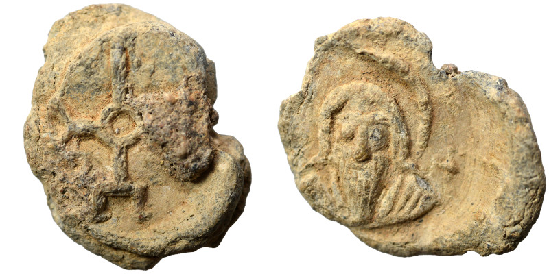 Byzantine seal (lead, 7.39 g, 22 mm). Sold as seen.