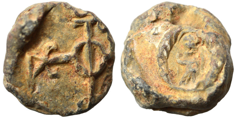 Byzantine seal (lead, 6.93 g, 16 mm). Sold as seen.