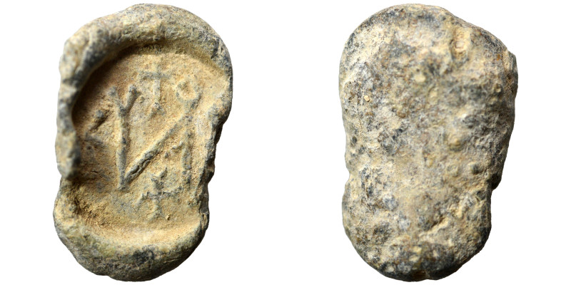 Byzantine seal (lead, 3.78 g, 19 mm). Sold as seen.