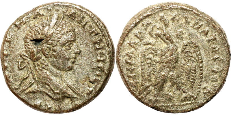 Elagabalus. (218-222 AD). Bilon Tetradrachm Æ

23mm 11,78g