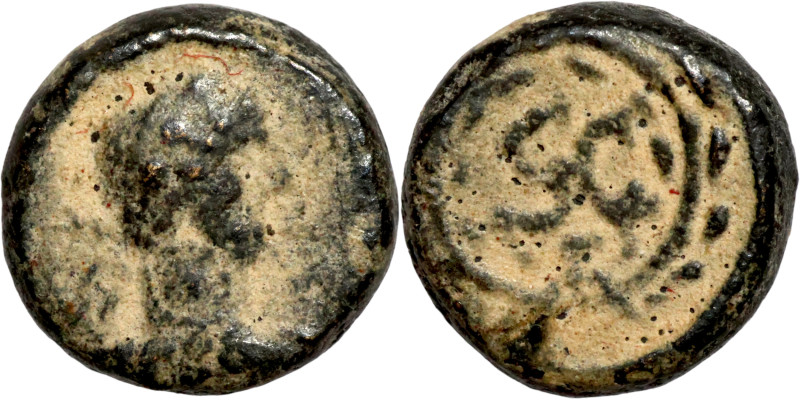 Antik coin bronze

9mm 1,42g

Artificial sand patina