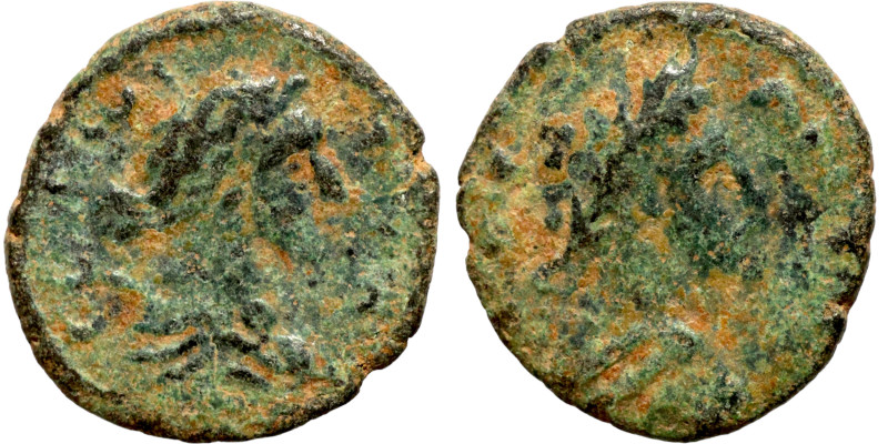 Roman coin bronze

14mm 1,45g

Artificial sand patina