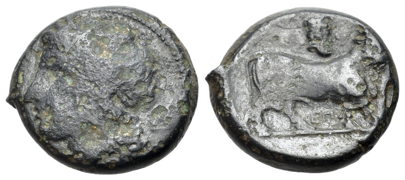 Italy, Southern Campania, Neapolis, c. 317-270 BC. Æ (16mm, 3.63g, 6h). Laureate...