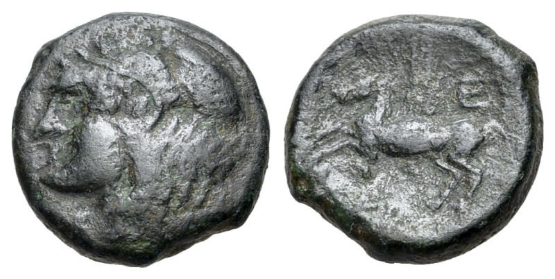 Italy, Bruttium, Lokroi Epizephyrioi, c. 3rd century BC. Æ (13mm, 2.40g, 12h). H...