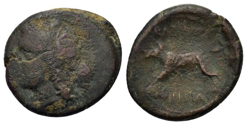 Sicily, Akragas. Phintias (287-279 BC). Æ (22mm, 6.50g). c. 282-279 BC. Wreathed...