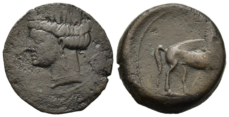 Zeugitania, Carthage. First Punic war (264-241 BC). Æ (23mm, 7.7g). Sardinian mi...