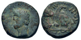 Macedon, Amphipolis. Pseudo-autonomous issue. Time of the Antonines. Ӕ (16,7mm 4,60g). Diademed head of Philip II of Macedon left. R/ Eagle standing l...