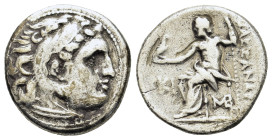 Kings of Macedon. Alexander III 'the Great' (336-323 BC). AR Drachm (17,3mm, 3.8g). Lampsakos, circa 310-301 BC. Head of Herakles right, wearing lion'...