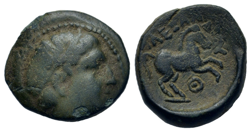 Kings of Macedon. Alexander III (336-323 BC). AE Half unit (17,2mm, 4,00g). Amph...