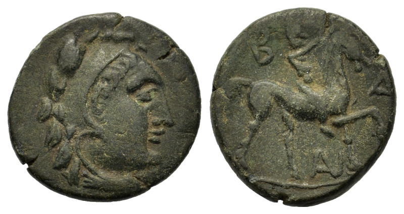 Kings of Macedon. Antigonos Monophtalmos (315- 301 BC). Æ 1/2Unit (15,4mm, 2,4g)...