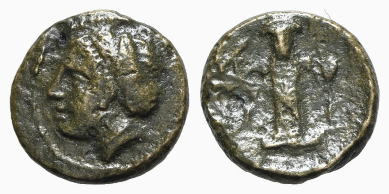 Thrace, Sestos, c. 300 BC. Æ (13mm, 1.69g, 6h). Head of female l., hair in sphen...