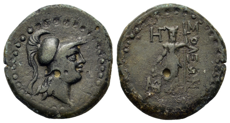 Cilicia, Soloi-Pompeiopolis, c. 2nd-1st centuries BC. Æ (20,6mm, 5.4g). Helmeted...