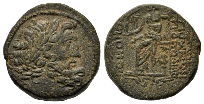 Seleucis and Pieria, Antioch, c. 1st century BC. Æ (19mm, 7.8g). Laureate head o...