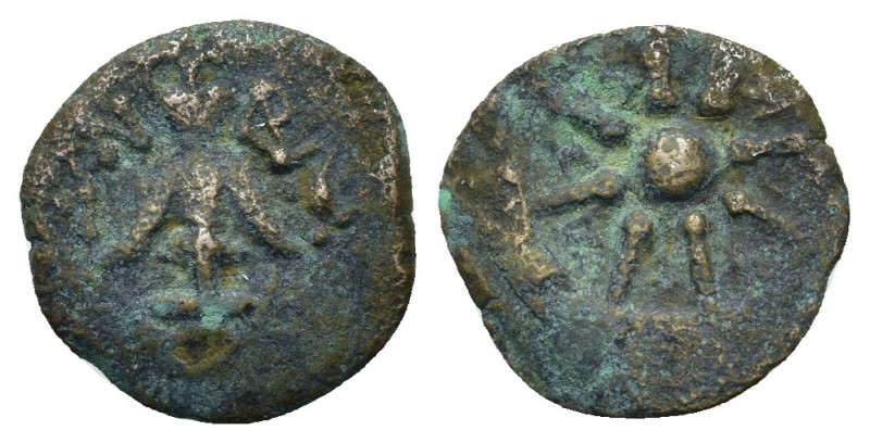 Judaea, Hasmonean Kingdom. Alexander Jannaeus (103-76 BC). Æ prutah (13mm, 1g). ...