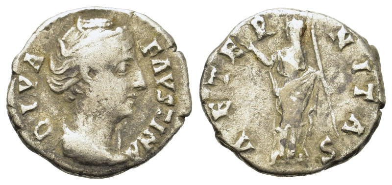 Diva Faustina Senior (died 140/1). AR Denarius (17,5mm, 3g). Rome. Draped bust r...