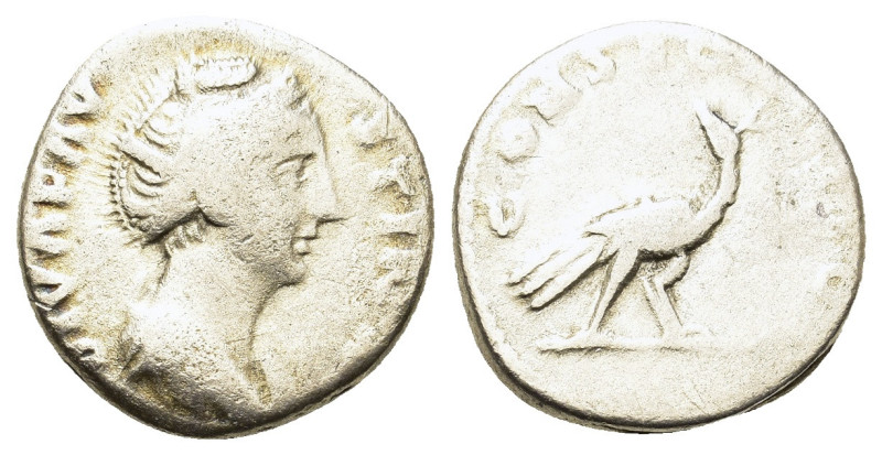 Diva Faustina Senior (Died 140/141). AR denarius (16,6mm, 2.8g). Consecration is...