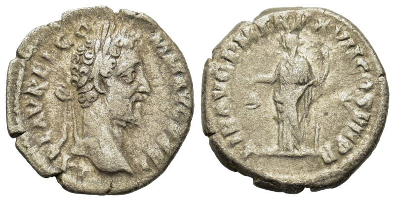 Commodus (177-192). AR Denarius (17mm, 2.8g). Rome, AD 192. Laureate head r. R/ ...