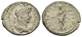 Severus Alexander (222-235). AR Denarius (20,5mm, 2.4g). Rome, AD 227. Laureate head r. R/ Liberalitas standing left, holding abacus and cornucopiae. ...