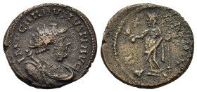 Carausius (The British Empire, 287-293). Æ Antoninianus (20,3mm, 3.2g). Uncertain British mint. Radiate, draped and cuirassed bust r. R/ PAX AVG, Pax ...