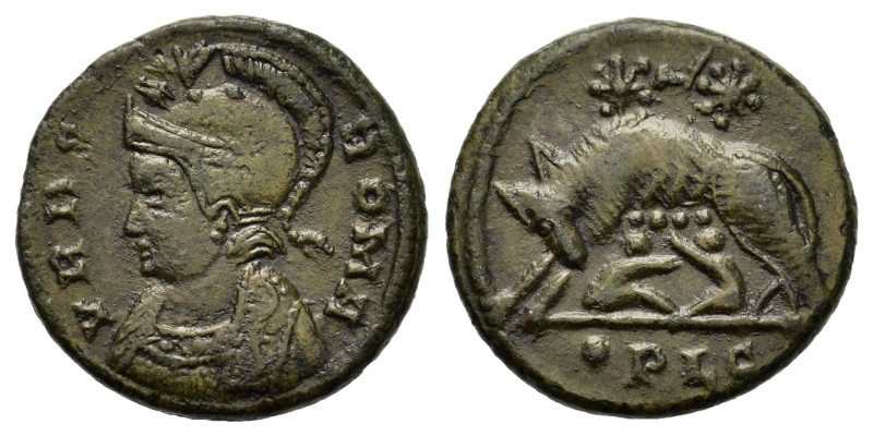 Constantine I (307/310-337). City Commemorative. Æ Follis (16,2mm, 2.5g). Lugdun...