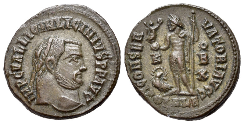 Licinius I (308-324). Æ Follis (19mm, 3.64g, 6h). Alexandria, 316-7. Laureate he...