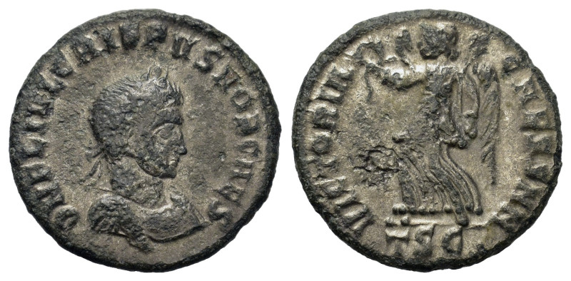 Crispus (Caesar, 316-326). Æ Follis (18mm, 2.4g). Thessalonica. Laureate, draped...