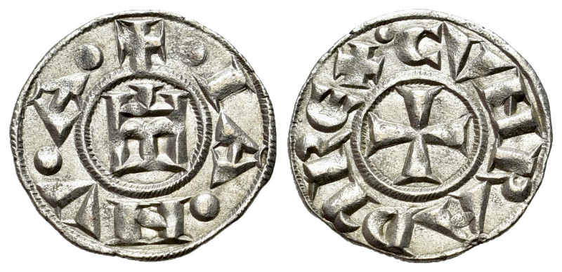 Italy, Genoa, Republic (1139-1339). AR Denaro (16mm, 0.77g, 12h). IANVA, Castle....