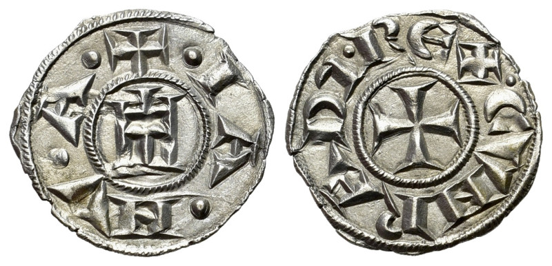 Italy, Genoa, Republic (1139-1339). AR Denaro (16mm, 0.58g, 4h). IANVA, Castle. ...