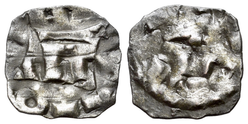 Italy, Lucca. Enrico III, IV o V (1004-1024) Denaro (15mm, 0.76g ). Monogram of ...