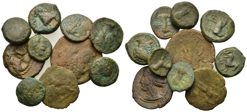 Lot of 10 Greek Æ coins, to be catalog. Lot sold as is, no return.