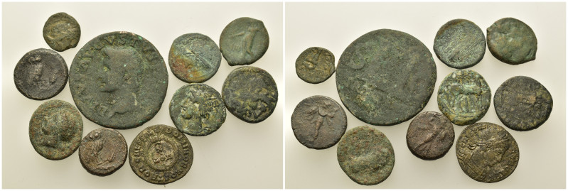 Lot of 10 Greek and Roman Æ coins, to be catalog. Lot sold as is, no return.