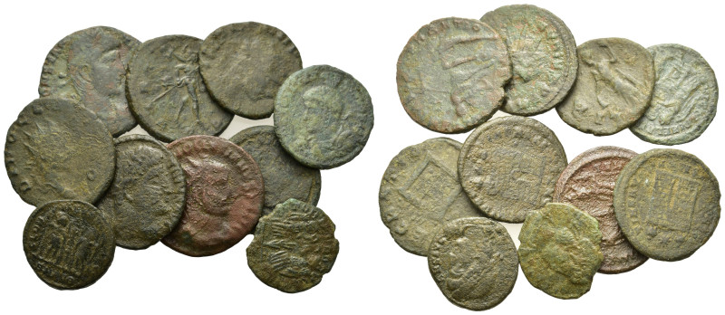 Lot of 10 Roman Imperial Æ coins, to be catalog. Lot sold as is, no return.