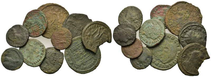 Lot of 10 Roman Imperial Æ coins, to be catalog. Lot sold as is, no return.