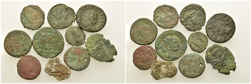 Lot of 10 Roman Imperial Æ coins, to be catalog. Lot sold as is, no return.