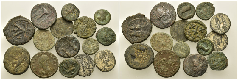 Lot of 15 Ancient Æ coins, to be catalog. Lot sold as is, no return.