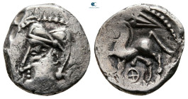 Central Gaul. Lemovices 100-50 BC. Quinarius AR