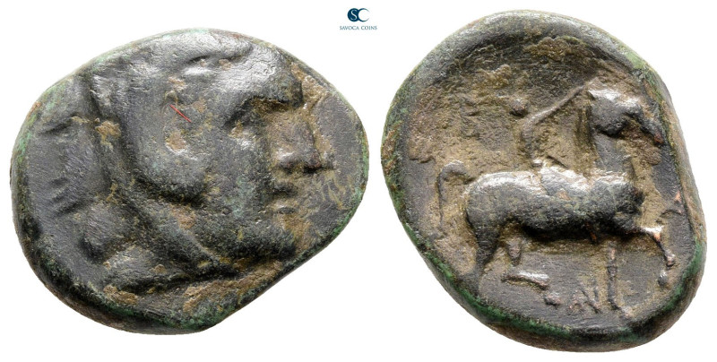 Kings of Macedon. Uncertain mint. Antigonos II Gonatas 277-239 BC. 
Bronze Æ
...