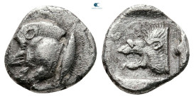 Mysia. Kyzikos circa 525-475 BC. Diobol AR