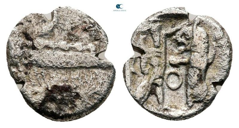 Phoenicia. Sidon. Time of Baalshallim II 401-366 BC. 
1/16 Shekel AR

10 mm, ...