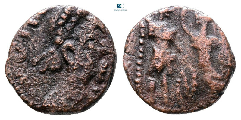 Arcadius AD 383-408. Contemporary barbaric imitation
Follis Æ

12 mm, 1,07 g...