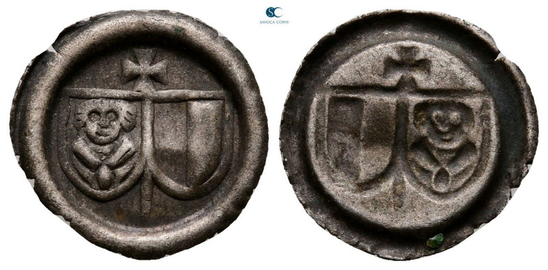 Germany. Halberstadt AD 1519-1523. 
Bracteate Denier AR

14 mm, 0,31 g


...