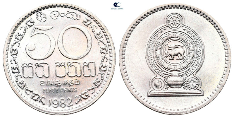 Sri Lanka. AD 1982. 
50 Cents

 mm, 5,51 g



Mint State