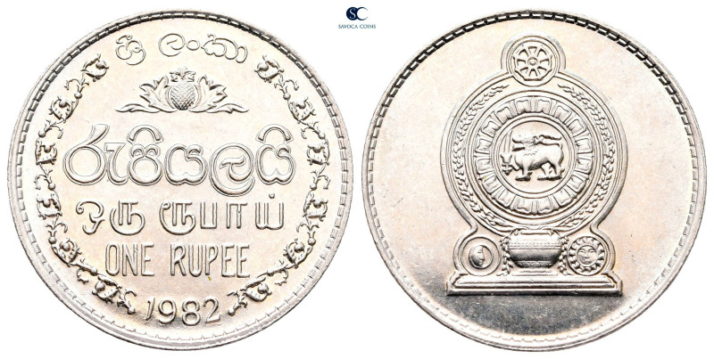 Sri Lanka. AD 1982. 
1 Rupee

 mm, 7,13 g



Mint State