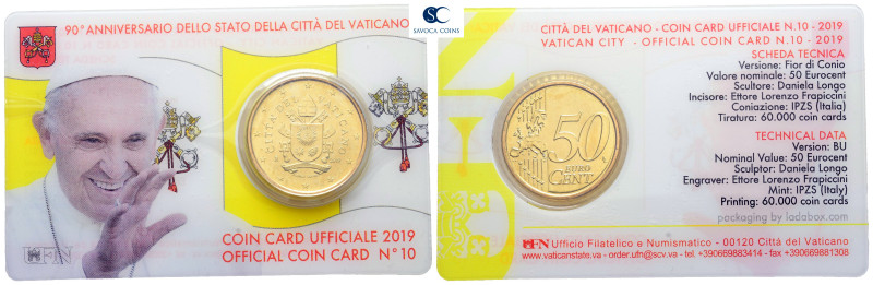 Vatikan. AD 2019. Coin Card No 10
50 Cent

 mm, 7,8 g



Mint State