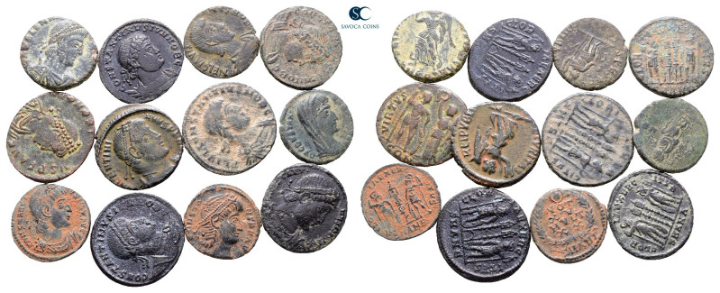 Lot of ca. 12 late roman bronze coins / SOLD AS SEEN, NO RETURN!

Very Fine