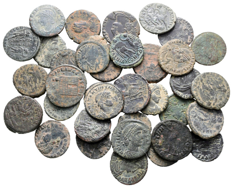 Lot of ca. 35 late roman bronze coins / SOLD AS SEEN, NO RETURN!

Very Fine