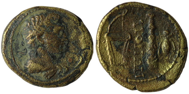 Lydia. Maeonia. under Hadrian. (117-138 AD) Pseudo-Autonomous Bronze Æ. Obv: hea...