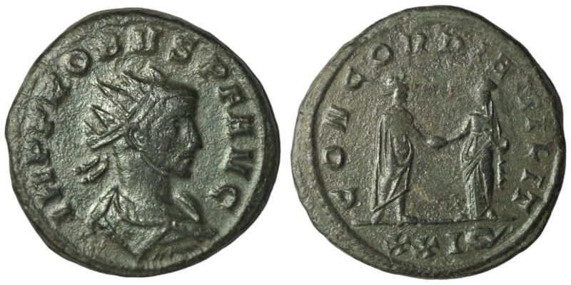 Probus. (276-282 AD). Æ Antoninian. Rome. Obv: IMP PROBVS PF AVG. cuirassed bust...