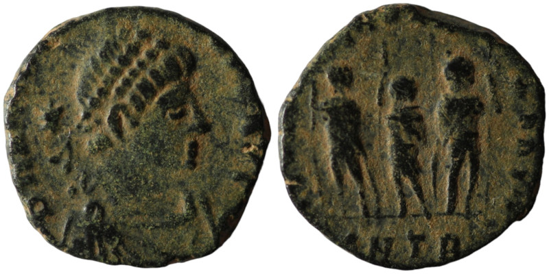 Arcadius. (383-408 AD). Æ Follis. Antioch. 13mm, 1,25g